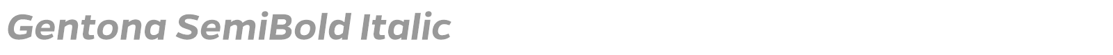 Gentona SemiBold Italic font preview